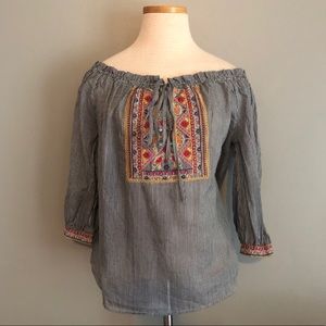 Off Shoulder Peasant Top by E Hanger M